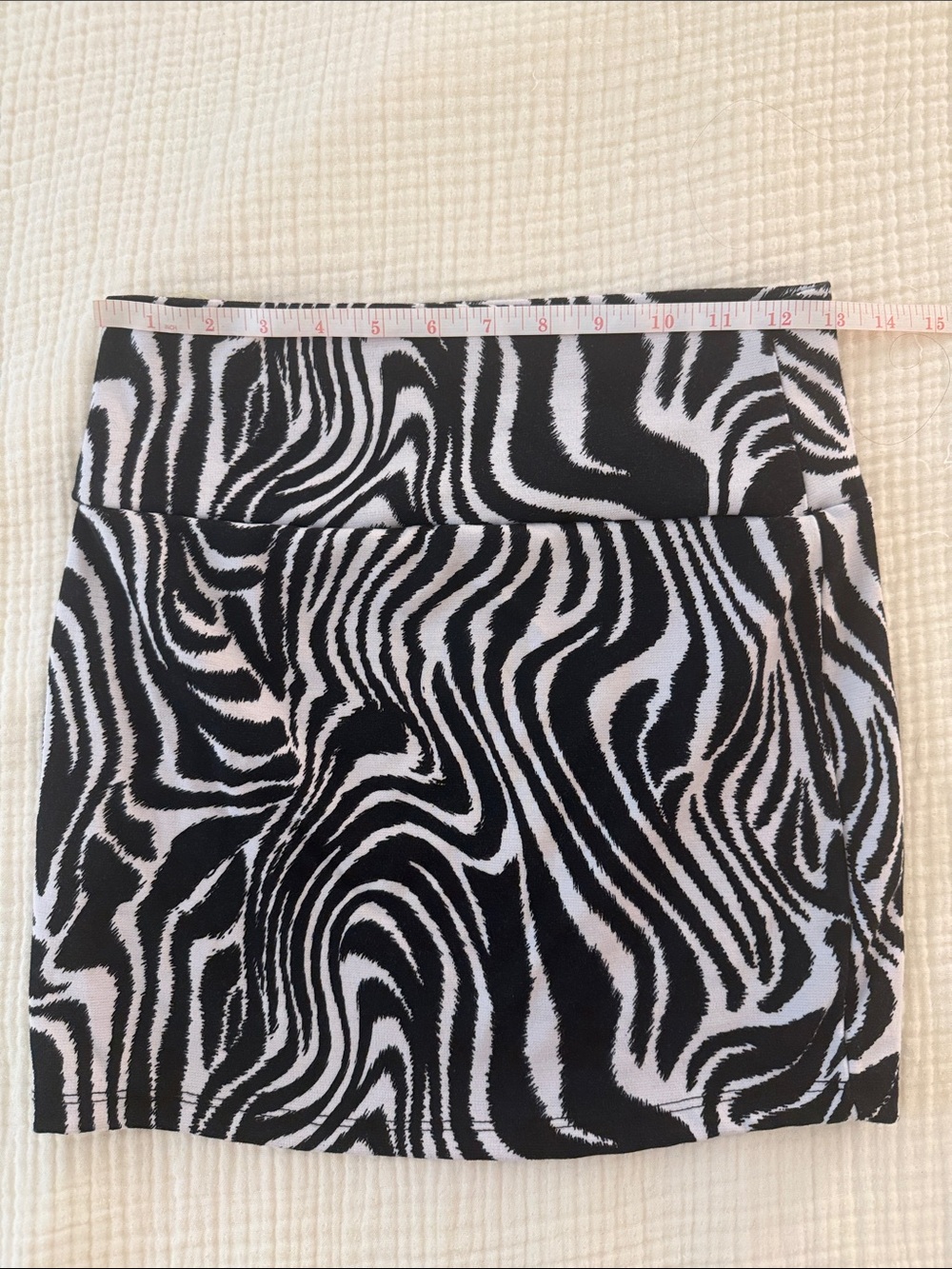 Wet Seal Black and White Zebra Print Mini Skirt